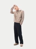 Kaschmirjacke mit Druckknopfleiste Taupe - Gobi Cashmere
