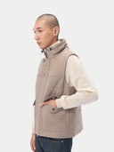 Kaschmirweste mit durchgehendem Reißverschluss Taupe - Gobi Cashmere
