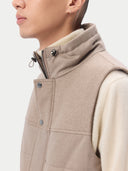 Kaschmirweste mit durchgehendem Reißverschluss Taupe - Gobi Cashmere