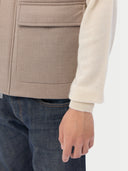 Kaschmirweste mit durchgehendem Reißverschluss Taupe - Gobi Cashmere