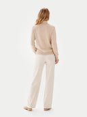 Naturfarbe Basic Rollkragenpullover aus Kaschmir