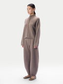 Kaschmir-Strickhose mit Tonnenbein
