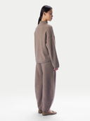 Kaschmir-Strickhose mit Tonnenbein