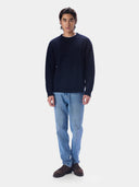 Kaschmirpullover mit Aran-Zopfmuster, Rundhals