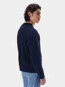 Kaschmirpullover mit Aran-Zopfmuster, Rundhals