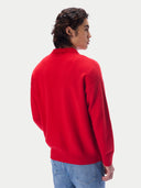 Kaschmir-Strickjacke mit spitzem Kragen und Reißverschluss