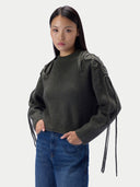 CashmeReborn Pullover mit mongolischem Knoten-Zopfmuster