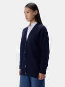 Kaschmir-Strickjacke mit lockerer Passform und V-Ausschnitt