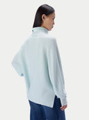 Kaschmir-Rollkragenpullover im Linksstrick