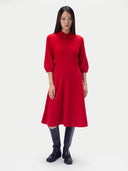 Kaschmir-Polokleid mit Kokonärmeln