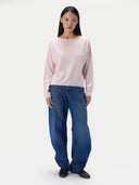 Kaschmirpullover mit U-Boot-Ausschnitt