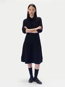 Kaschmir-Polokleid mit Kokonärmeln