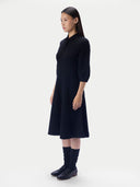 Kaschmir-Polokleid mit Kokonärmeln