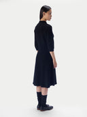 Kaschmir-Polokleid mit Kokonärmeln