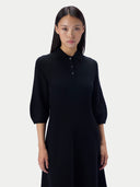 Kaschmir-Polokleid mit Kokonärmeln