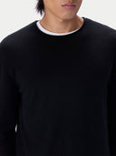 Kaschmirpullover mit Rollkante, Rundhals