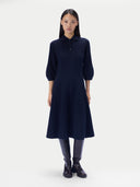 Kaschmir-Polokleid mit Kokonärmeln