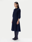 Kaschmir-Polokleid mit Kokonärmeln
