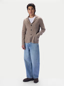 Kaschmir-Strickjacke im Blazerstil