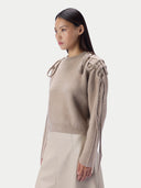 CashmeReborn Pullover mit mongolischem Knoten-Zopfmuster