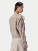 CashmeReborn Pullover mit mongolischem Knoten-Zopfmuster