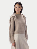 CashmeReborn Pullover mit mongolischem Knoten-Zopfmuster