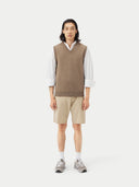 Herren Kashmir Weste Taupe | GOBI Cashmere