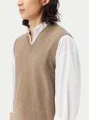 Herren Kashmir Weste Taupe | GOBI Cashmere