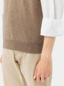 Herren Kashmir Weste Taupe | GOBI Cashmere