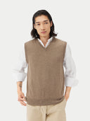 Herren Kashmir Weste Taupe | GOBI Cashmere