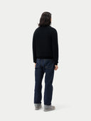 Herren V-Ausschnitt Kaschmirstrickjacke Schwarz | GOBI Cashmere