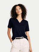 Damen-Polo aus Kaschmir-Seide