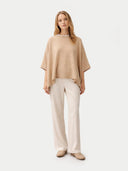 Timeless Kaschmir-Poncho mit Bootsausschnitt