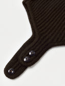Kaschmir-Bonnet mit Rippstrick und Ohrenklappen