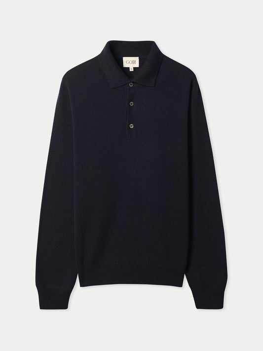Kaschmir-Polo-Pullover