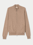 Basic Kaschmirstrickjacke mit Reißverschluss
