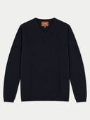Kaschmirpullover mit V-Ausschnitt
