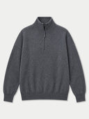 Kaschmirpullover mit kurzem Reißverschluss