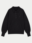 Kaschmir-Seidenpullover mit Polokragen