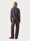 Kaschmir-Seidenpullover mit Polokragen