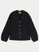 Kaschmir-Strickjacke mit V-Ausschnitt