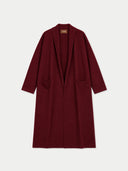 Lange Kaschmir-Strickjacke mit Schalkragen
