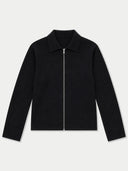 Kaschmir-Seide Strickjacke, kurz, mit Reißverschluss