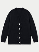 Kaschmir-Strickjacke mit lockerer Passform und V-Ausschnitt