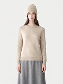 Kaschmir-Set aus Pullover und Mütze