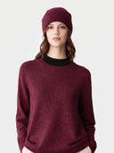 Kaschmir-Set aus Pullover und Mütze