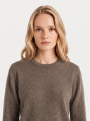 Schlichter Kaschmirpullover mit Rundhalsausschnitt