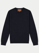 Schlichter Kaschmirpullover mit Rundhalsausschnitt