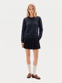 Schlichter Kaschmirpullover mit Rundhalsausschnitt