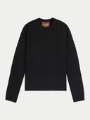 Kaschmir-Pullover mit durchgehendem Zopfmuster
